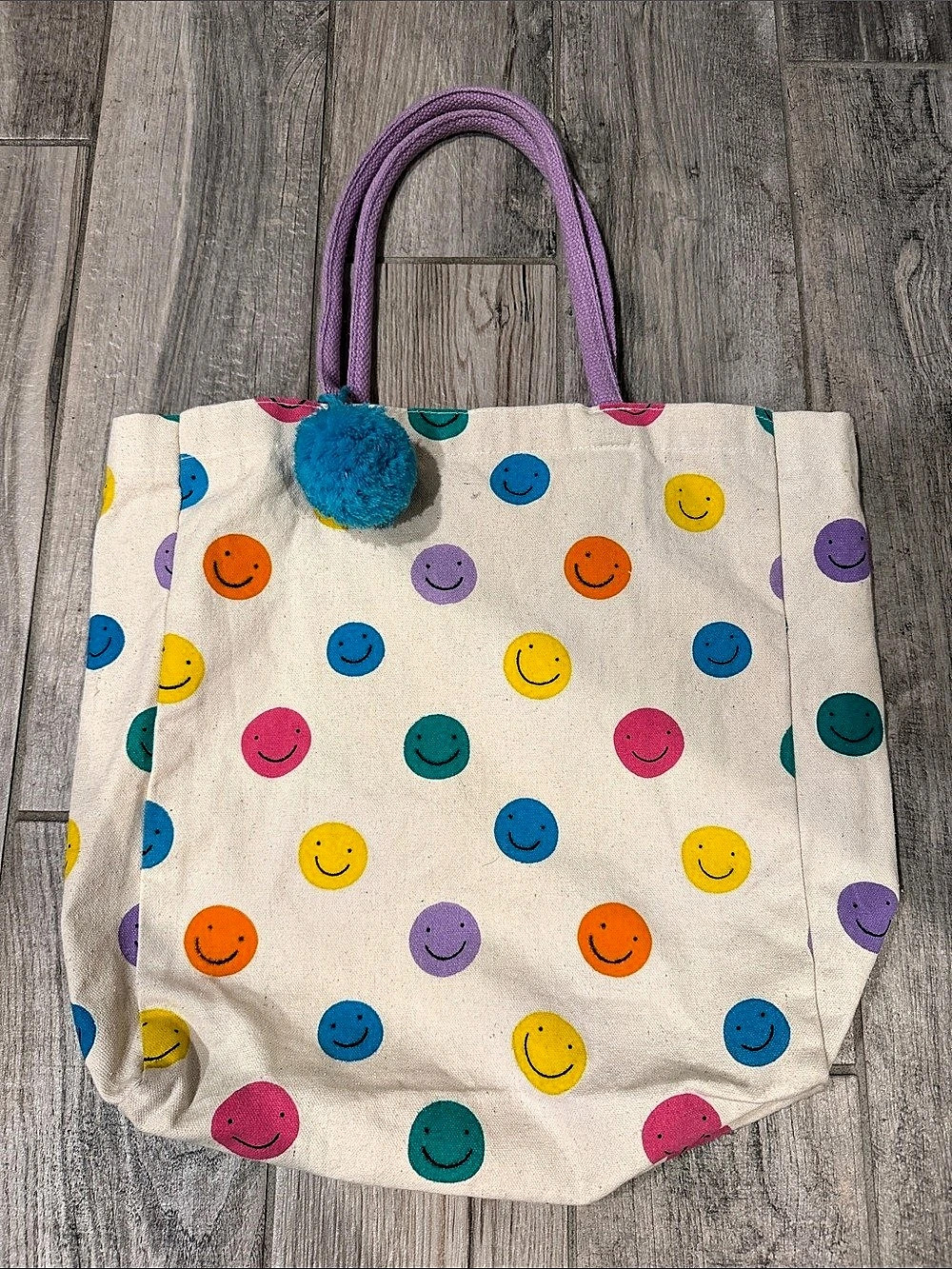Polka Dot Tote in Cream & Multicolor